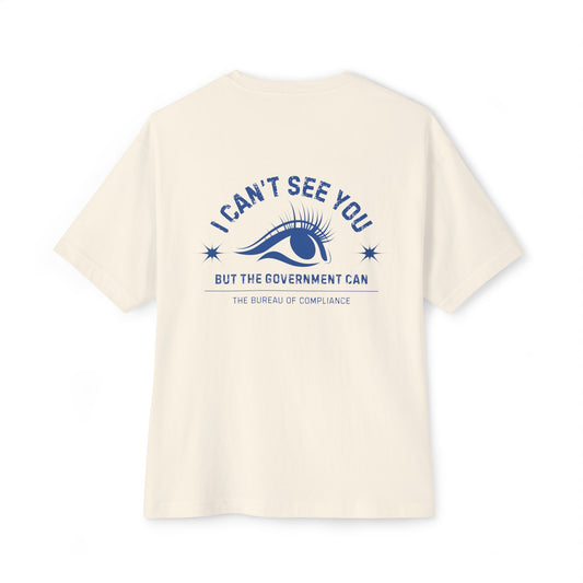 "I Can't See You" Oversized Boxy Tee