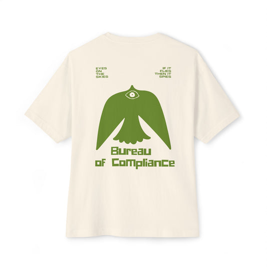 The Bureau "Birds" Green Oversized Boxy Tee