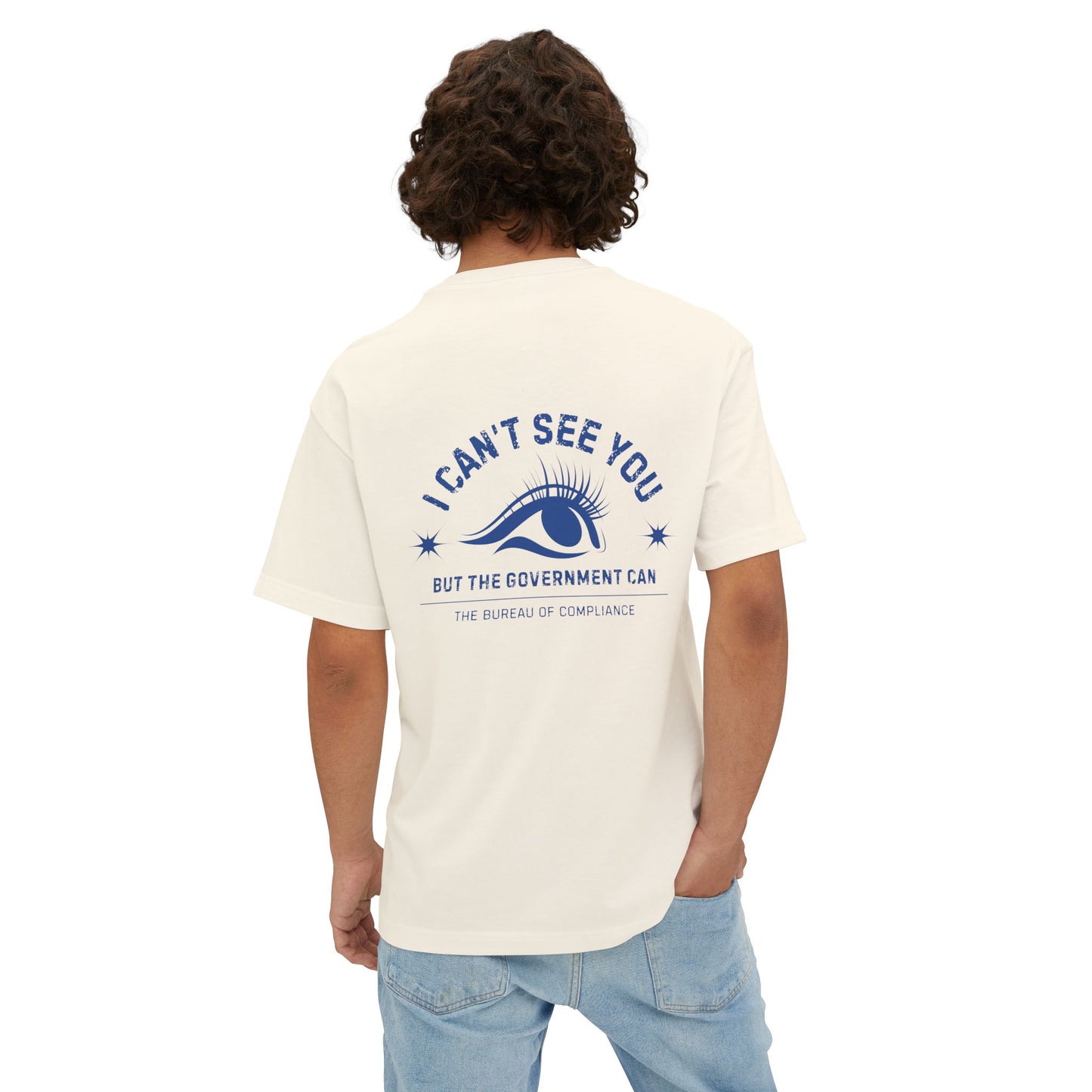 "I Can't See You" Oversized Boxy Tee