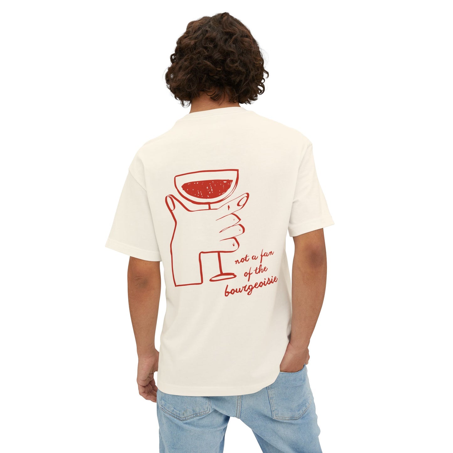 The Bureau "Bourgeoisie" Red Oversized Boxy Tee