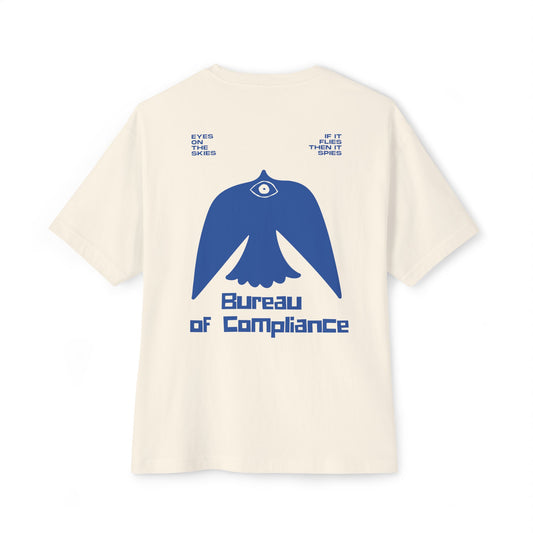 The Bureau "Birds" Blue Oversized Boxy Tee