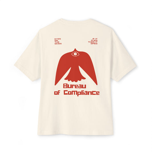 The Bureau "Birds" Red Oversized Boxy Tee