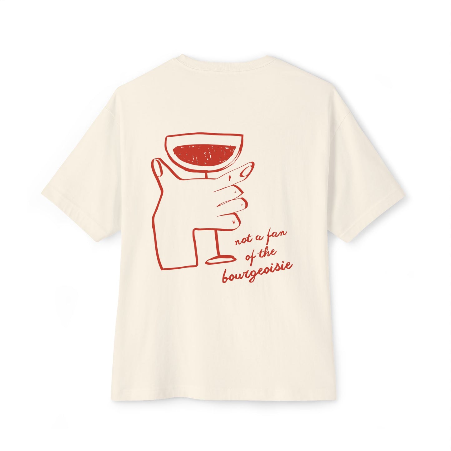 The Bureau "Bourgeoisie" Red Oversized Boxy Tee
