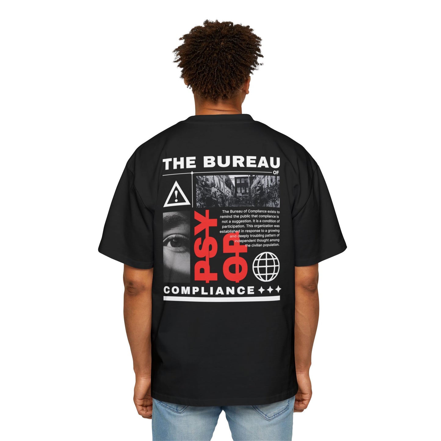 The Bureau "Not a PsyOp" Men’s Oversized Tee